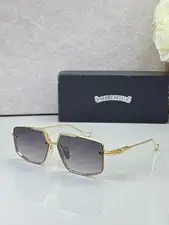 Chrome Hearts LOVEROD Sunglasses Gold Purple Gradient Lens 60-13-143 New