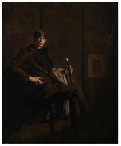 HUGH RAMSAY (1877-1906), Interior with Figure, circa 1902