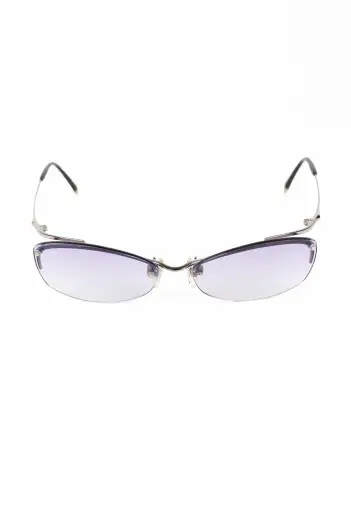 ISSEY MIYAKE PURPLE SUSPENDED SILVER TIP SUNGLASSES