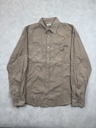 SS2003 Dolce & Gabbana Taupe Military Utility Pocket Shirt