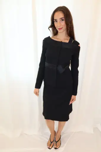 Prada Vintage Appliqué Skirt Suit