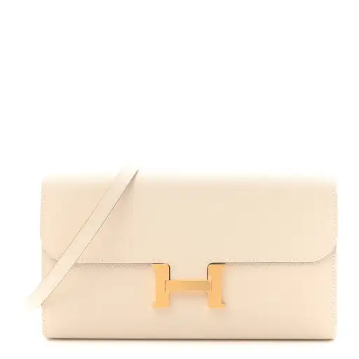 Hermès Epsom Constance Long To Go Wallet Craie | PRELOOV
