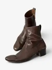 Tom Ford RUNWAY Yves Saint Laurent YSL Johnny Rive Gauche Brown Leather Boots 9