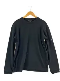 【中古】DESCENTE ALLTERRAIN ◆スウェット/L/ポリエステル/BLK/無地/D05FFL08M【メンズウェア】