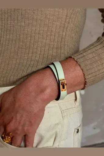 Woodlands Hermès Mini Kelly Double Tour Wrap Bracelet