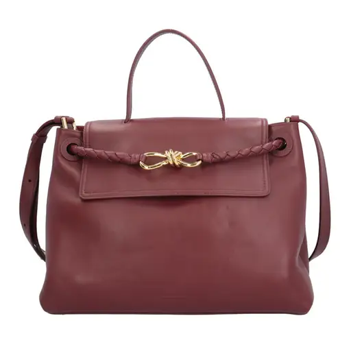 Bottega Veneta Ciao Medium Shoulder Bag, Handbag, Leather, Red, Women's, BOTT...