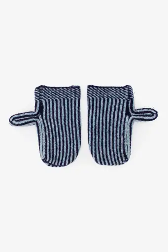 Vintage blauw gebreide wollen Dries van Noten wanten