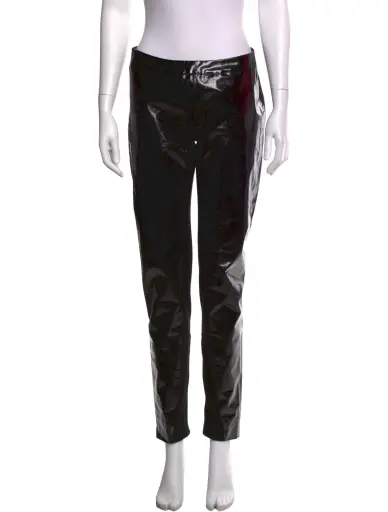 Faux Leather Straight Leg Pants