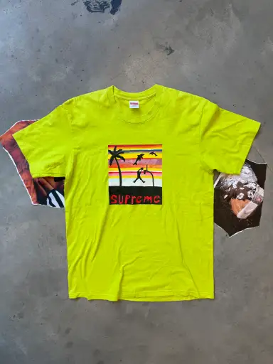 (L) Supreme Dunk Tee Bright Green "SS21"