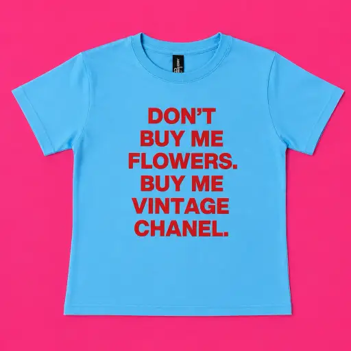 "Don't Buy Me Flowers Buy Me Vintage Chanel" Baby Tee