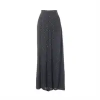 シャネル ココボタン 24-25AW シルク パンツ 34 レディース ブラック×ホワイト  P78258V70148 海外並行輸入品