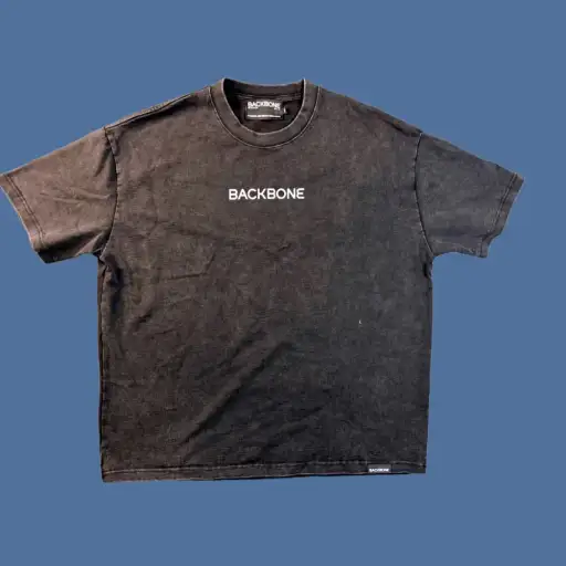 Backbone Shirt Mens XL Black Mineral Wash Graphic Tee Staff F&F Streetwear Limited Edition Heavyweight Oversized