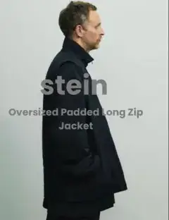 stein Oversized Padded Long Zip Jacket