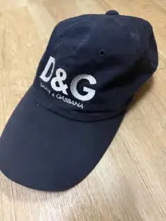 D&G DOLCE & GABBANA キャップ ブラックロゴ刺繍90s〜00s