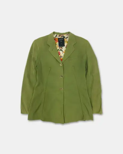 Jean Paul Gaultier Femme 1980s Faded Blazer Jacket Green