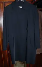 Womens Lutz Huelle Pleated Back Trench Coat 38 FR/US 6, 20" Pit-to-Pit