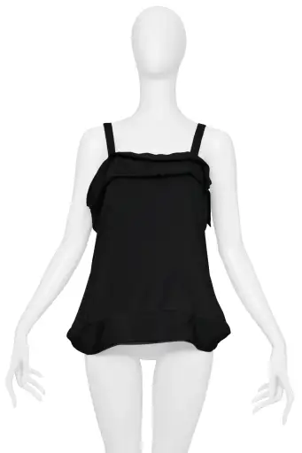 YOHJI YAMAMOTO BLACK SILK BAG TOP