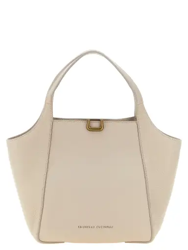 Beige Nubuc Leather Handbag