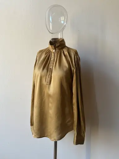 1980s Giorgio Armani champagne silk blouse