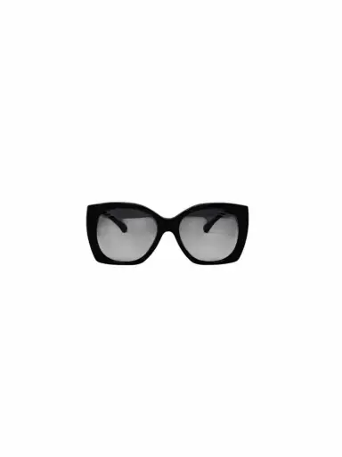 Chanel Square Sunglasses  Acetate Black Frame Gray Lenses Polorized