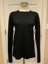 Haider Ackermann Black 100% Wool Sweater W/ Cream Turtleneck, Size Medium