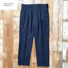 【美品】MARGARET HOWELL 2タック スラックス パンツ L