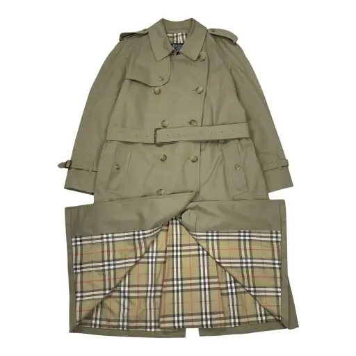 Vintage Burberrys Nova Check Trench Coat, Size 50 Long