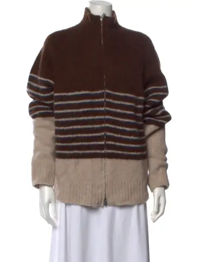 Striped Mock Neck Sweater w/ Tags