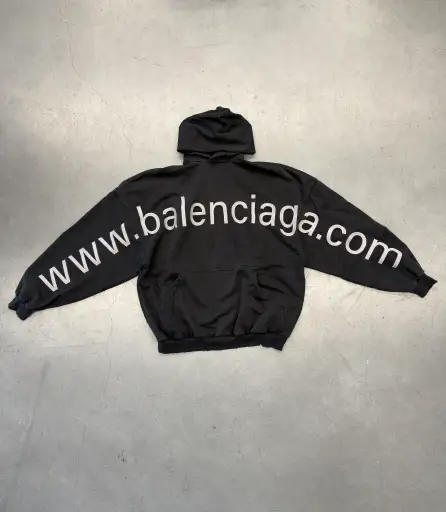 FW23 BALENCIAGA LARGE FIT WEBSITE EMBROIDERED HOODIE