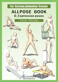 【中古】[Allposeブック] D_Expression poses (コミック、漫画、マンガ、アニメ、イラスト、人体ポーズ描画テクニック) (Allposeブック描画ポーズリソース:24冊シリーズ)
