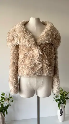 Prada FW 2011 curly shearling faux fur jacket