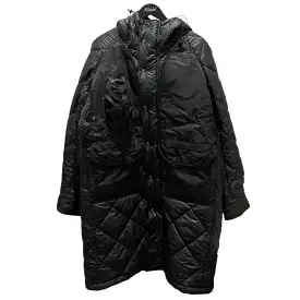 【中古】JUNYA WATANABE MAN×INNERRAUM　23AW エステルリップストップキルティングコート WL-C007 ブラック サイズ：L 【031026】（ジュンヤワタナベマン×インナーラム）