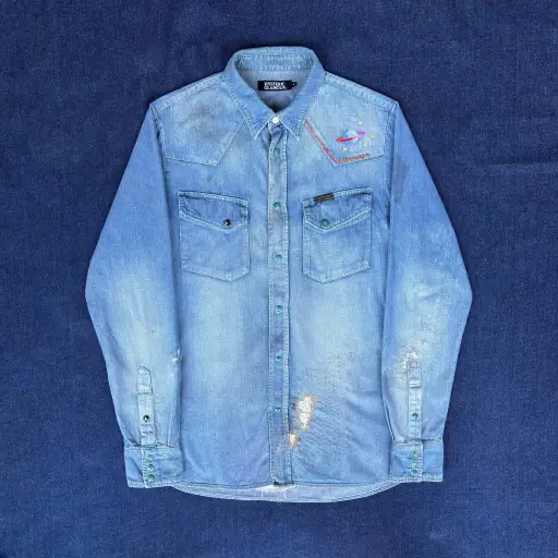 vintage rare hysteric glamour pearl snapp button western
