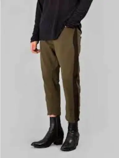 Haider Ackermann  Wool Color Block Pants Green & Black