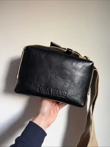 Uma Wang Black Leather Crossbody Bag