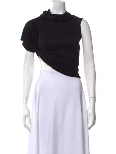 Cowl Neck Short Sleeve Top