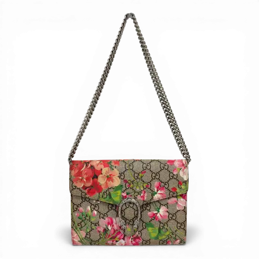 GG Supreme Dionysus Chain Shoulder Bag Pink Blooms