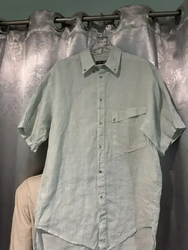 Earth-Tone Striped Short Sleeve Shirt