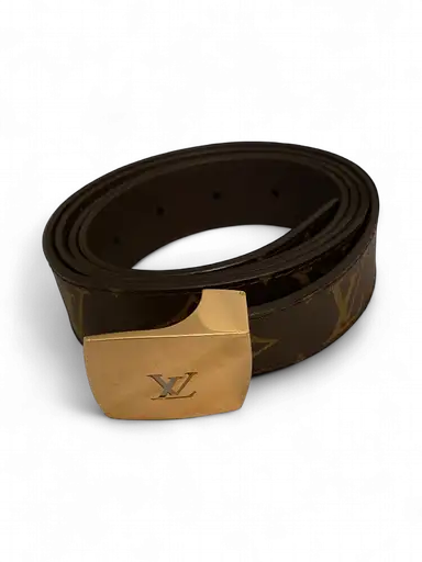 Hardly Worn Louis Vuitton Men's Fashion Accessories Belts - Leather Brown Second Hand Premium & Luxury