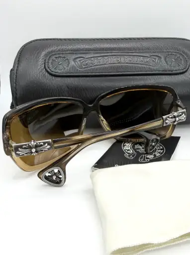 2010s Chrome Hearts ‘Warm Lunch’ Cemetery Cutout Cross Butterfly Sunglasses