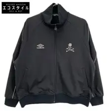Mastermind Black Polyester Track Jacket M Used Spring Logo Print