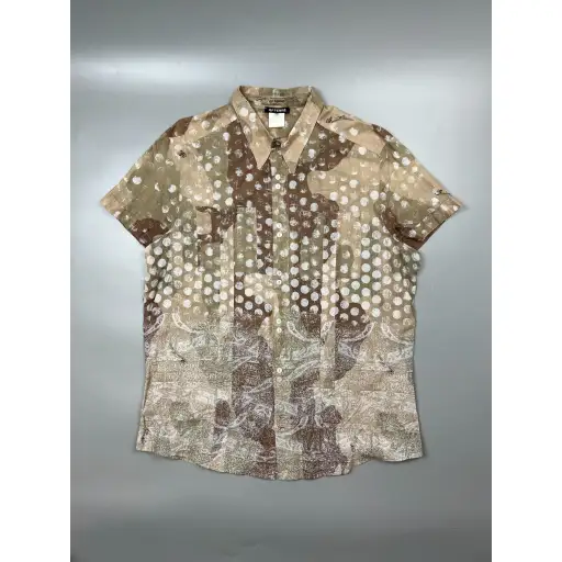 Men's Gianfranco Ferre Polka Dot Short Sleeve Shirt Size 3XL