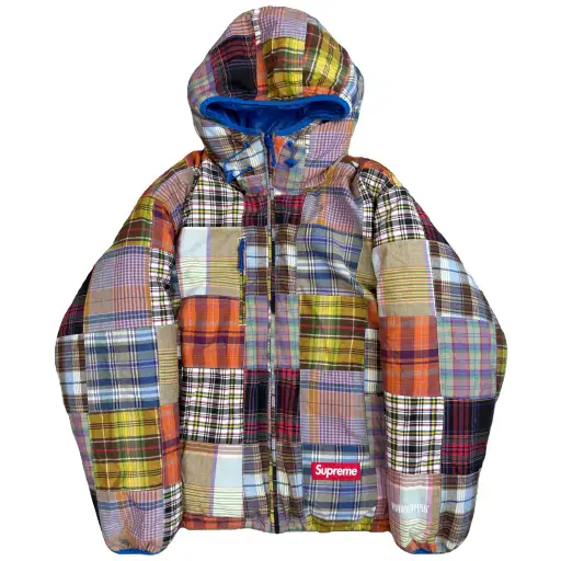 Supreme Madras Reversible Down Puffer Jacket (M) | Medium, Multicolor
