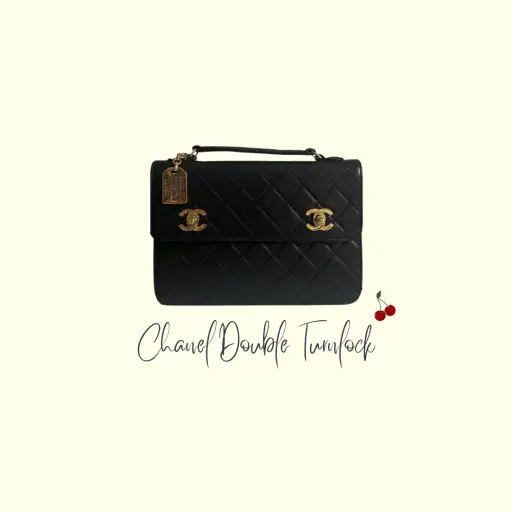 Chanel Double Turnlock Mini Briefcase Bag - 24ct Gold Hardware