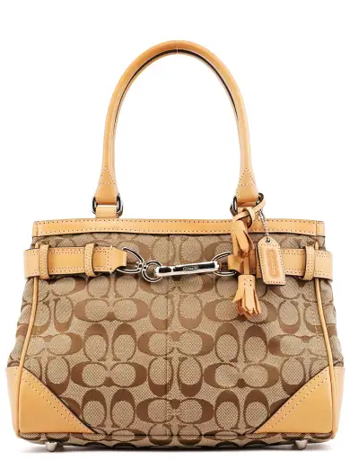 8K06 Beige Tan Signature Hamptons Tote Bag