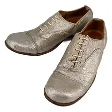 Paul Harnden / Paul Harnden Balmoral Metallic Leather Derby Shoes #1003