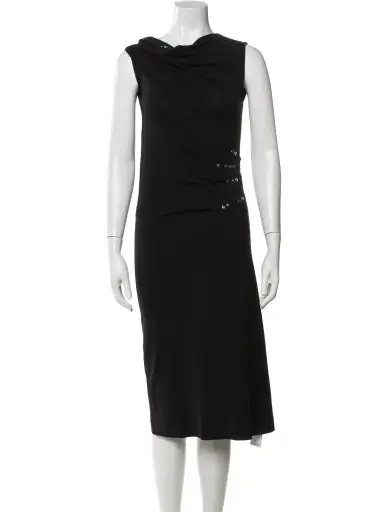 Cowl Neck Midi Length Dress