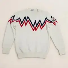 ✨美品✨MONCLER モンクレール ジグザグ柄 ニット アイボリー M