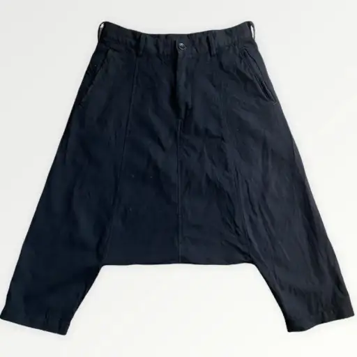Wool Drop Crotch Shorts