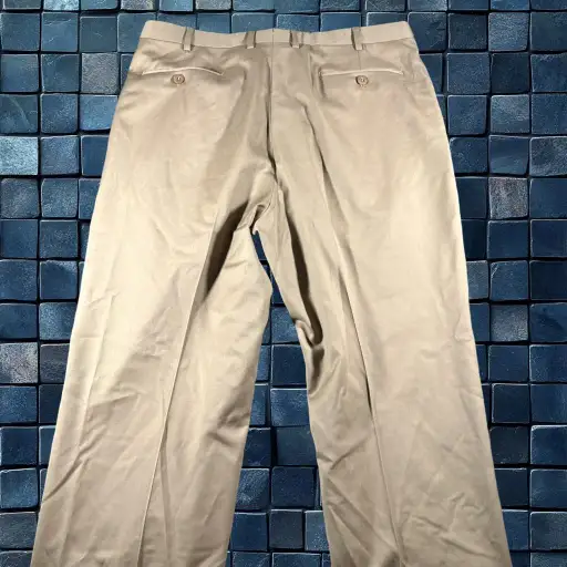 Brioni Pants Mens 38x28 Tan Khaki Pleated Cuffed Italian Dress Luxury Trousers